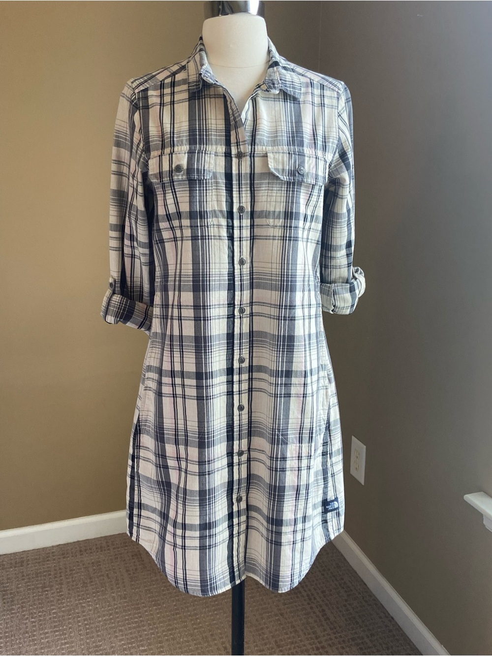The‎ North Face Cambridge Plaid Shirt Dress- Small, Casual, Outdoors, Travel